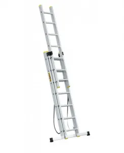 Viacúčelovýhliníkovýrebrík,3x7priečokanosnosť150kg