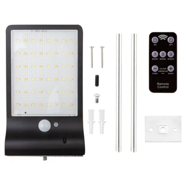 Solárnapouličnálampa+diaľkovéovládanieSMDLED450lm99-090NEO