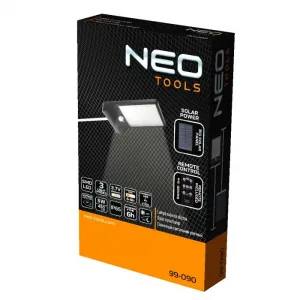Solárnapouličnálampa+diaľkovéovládanieSMDLED450lm99-090NEO