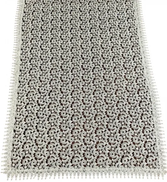 DomTextilu KrémovýkrajkovýobrussozdobnýmlemomŠírka:35cm|Dĺžka:70cm 50003_104657 béžová