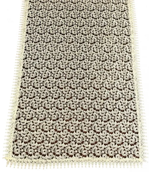 DomTextilu BéžovýkrajkovýobrussozdobnýmlemomŠírka:90cm|Dĺžka:150cm 50004_104662 béžová