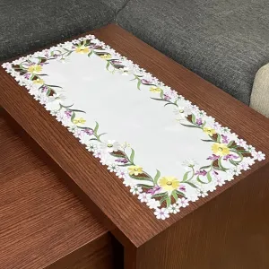 DomTextilu BielyobrussjemnouvýšivkoujarnýchkvetovŠírka:40cm|Dĺžka:85cm 50017_104678 biela