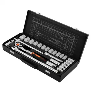 Nástrčnékľúče1/2,sada25ks,CrV10-036NEO