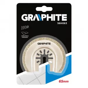 Polguľatáčepeľnakeramiku,65mm,galvanickypokovovanádiamantovouzrnitosťou56H063GRAPHITE