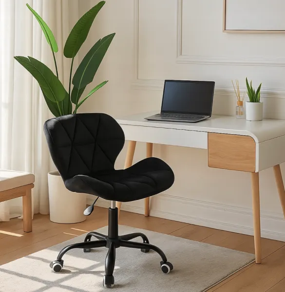 Ergonomickákancelárskaotočnástolička–zamatčierna