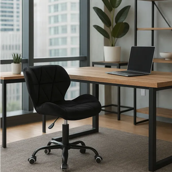 Ergonomickákancelárskaotočnástolička–zamatčierna