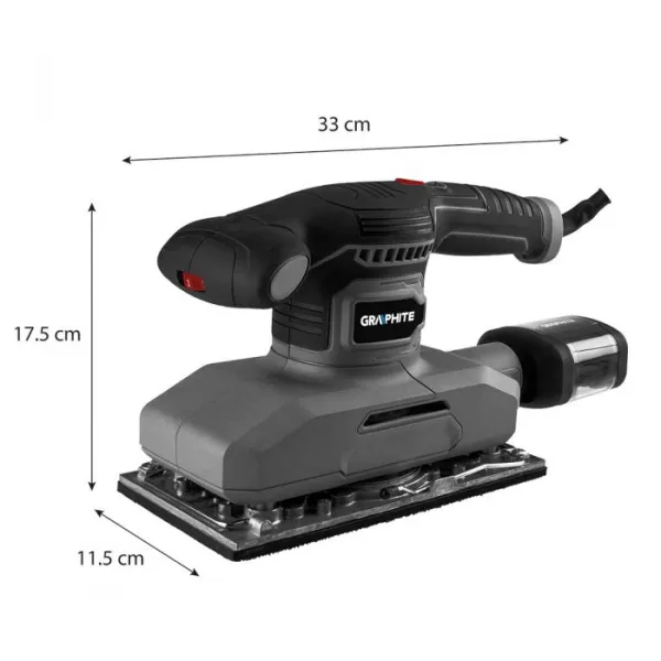 Graphite Vibračná Brúska 380 380W 59G329