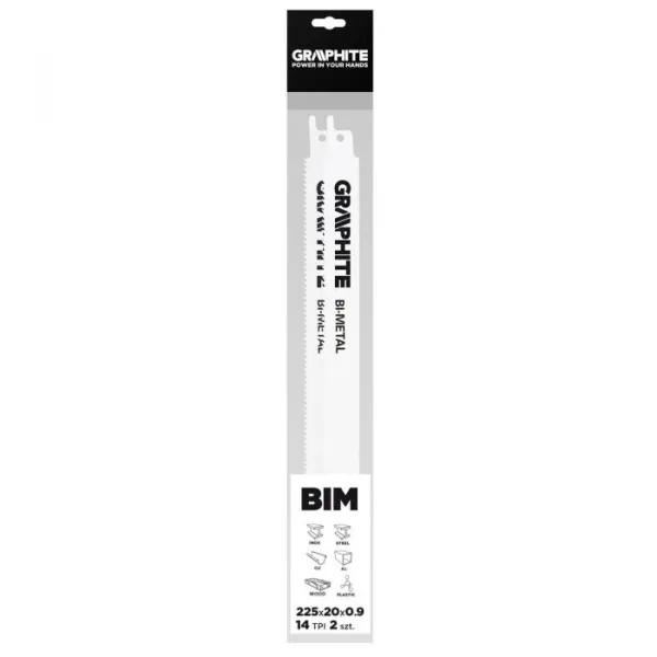 Bajonetovépílovélisty225x20x0,9mm,10TPI,sada2ks57H947GRAPHITE