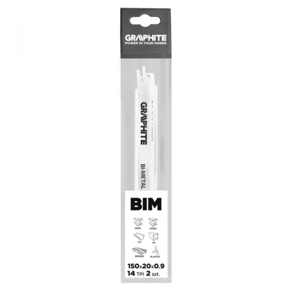 Bajonetovépílovélisty150x20x0,9mm,14TPI,sada2ks57H951GRAPHITE
