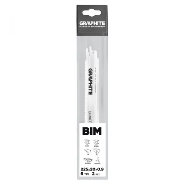 Bajonetovépílovélisty225x20x1,25mm6-TPI2ks57H954GRAPHITE