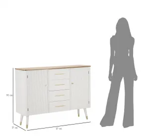 Mauro Ferretti Komoda Matera 117 cm biela/hnedá