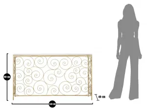 Mauro Ferretti Konzolový stolek Spiral 140 cm zlatý/bílý mramor