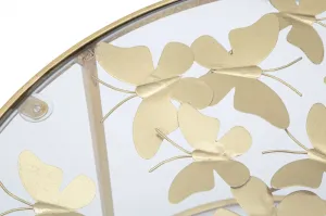Mauro Ferretti Konferenčný stolík Butterflies 60 cm zlatý/číry