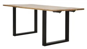 Mauro Ferretti Jedálenský rozkladací stôl Edge 180/280 cm z masívu hnedý/čierny