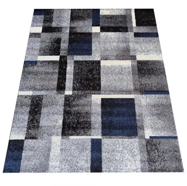 Koberecsgeometrickýmivzormivmodro-sivejfarebnejkombináciiŠírka:80cm|Dĺžka:150cm67468_126506