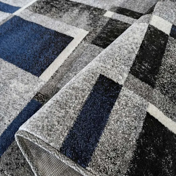 Koberecsgeometrickýmivzormivmodro-sivejfarebnejkombináciiŠírka:80cm|Dĺžka:150cm67468_126506
