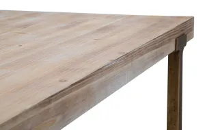 Mauro Ferretti Jedálenský stôl Ankara 150 cm hnedý/zlatý
