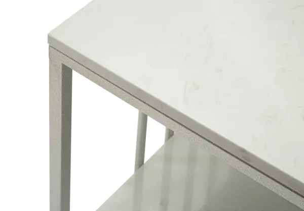 Mauro Ferretti Konferenčný stolík Kayseri 90 cm mramor/strieborný