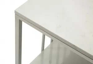 Mauro Ferretti Konferenčný stolík Kayseri 90 cm mramor/strieborný