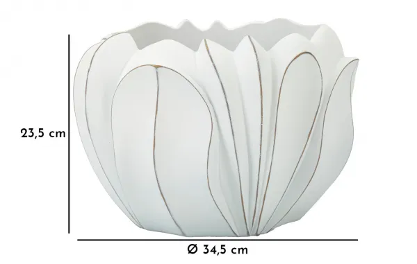 Mauro Ferretti Kvetináč Gardy 34,5 cm biely