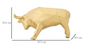 Mauro Ferretti Dekoratívna soška Bull 19,5 cm zlatá
