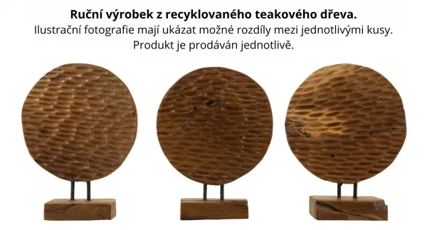 Mauro Ferretti Dekorativní soška Coin 40 cm z masivu hnědá