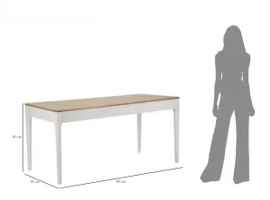 Mauro Ferretti Jedálenský stôl Matera 180 cm biely/hnedý