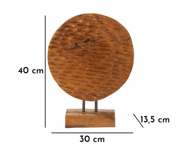 Mauro Ferretti Dekorativní soška Coin 40 cm z masivu hnědá