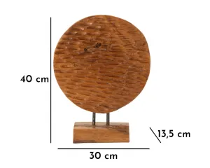 Mauro Ferretti Dekorativní soška Coin 40 cm z masivu hnědá