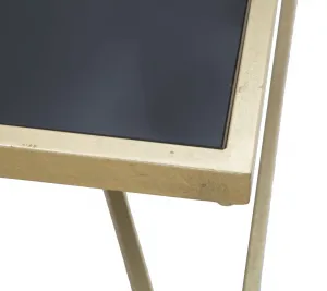Mauro Ferretti Konferenčný stolík Piramid 110 cm zlatý/čierny