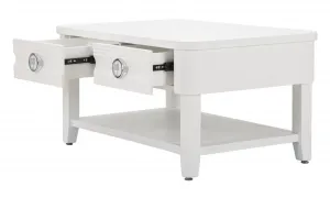 Mauro Ferretti Konferenčný stolík Shine 90 cm so zásuvkami biely
