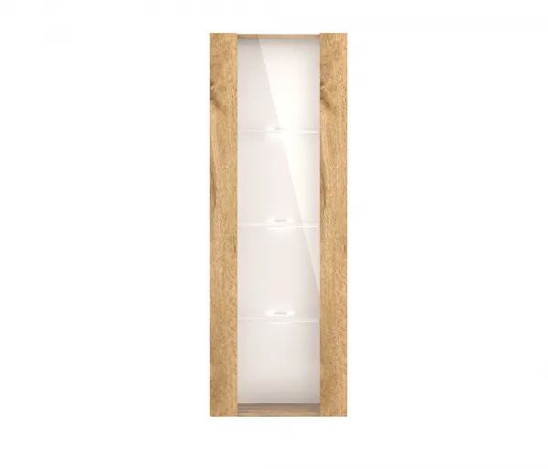 Vivaldi Závesná vitrína Vivien 40 cm s LED osvetlením dub Wotan