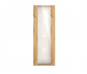Vivaldi Závesná vitrína Vivien 40 cm s LED osvetlením dub Wotan