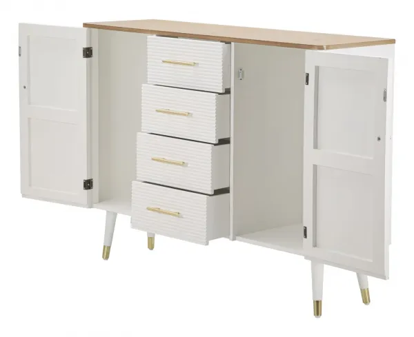 Mauro Ferretti Komoda Matera 117 cm biela/hnedá