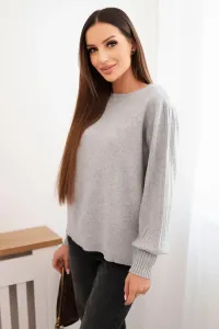 Legínovo Dámsky svetrový viskózový s dlhým rukávom a rozparkom po bokoch béžový Farba: Khaki, Veľkosť: UNI