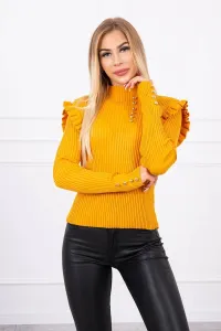 Legínovo Camelová svetrová blúzka s gombíkmi Farba: Béžová, Veľkosť: UNI