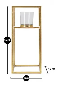 Mauro Ferretti Svietnik Elegant 35 cm zlatý