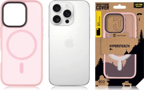 Tactical MagForce Hyperstealth kryt, iPhone 16 Pro, ružový