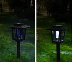 Bluegarden Solární LED lampa Borno 57 cm proti hmyzu černá