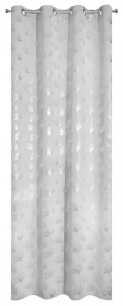 ElegantnézávesyvsvetlosivejfarbesostriebornoupotlačouDĺžka:250cm