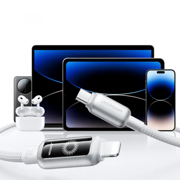 JOYROOM S-A55 StarFlight 30W Kábel USB-C / Lightning 1.2m biely