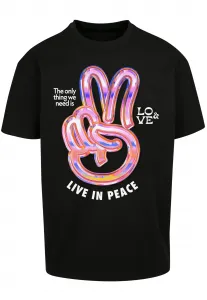 Live in Peace Oversize Tee black