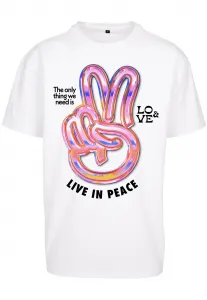 Live in Peace Oversize Tee White