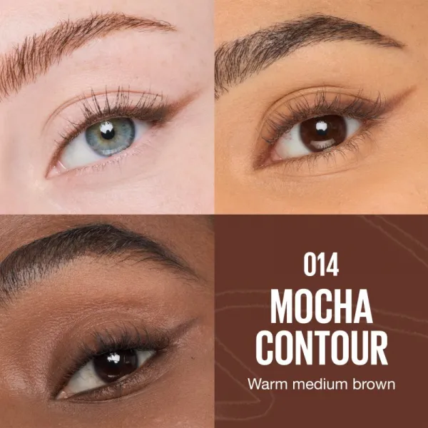 MAYBELLINE NEW YORK Sculpting Stix automatická ceruzka na oči so štetčekom odtieň 014 Mocha Contour 1 ks