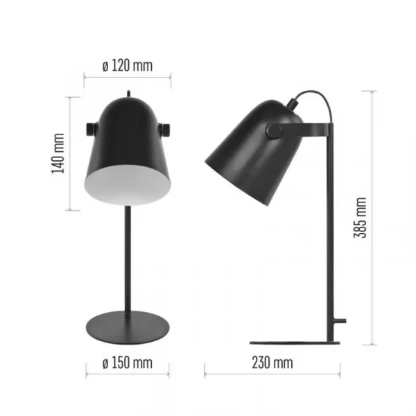 EMOS Stolní lampa Nina černá