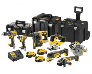 DEWALT DCK755P3T KOMBO SADA 18V 3x5,0Ah (DCD796+DCF887+DCH273+DCS334+DCS570+DCS355+DCG405) 3xTStak II+VI+VIII