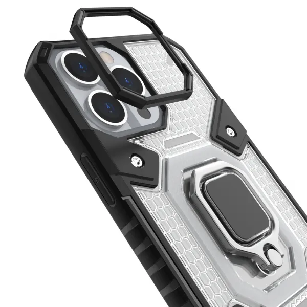 MG Capsule Ring plastový kryt na iPhone 13 Pro, čierny