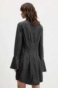 Šaty Karl Lagerfeld Jeans Klj Wide Sleeve Denim Dress Washed Black