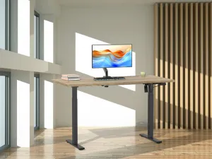 VCM Výškovo nastaviteľný písací stôl E-Lona (dub sonoma/čierna, 110 x 80 cm)