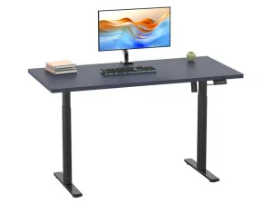 VCM Výškovo nastaviteľný písací stôl E-Lona (antracitová/čierna, 140 x 80 cm)